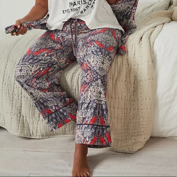 NWT Anthropologie Florence Balducci Menagerie Flannel Printed Sleep Pants - Picture 6 of 13
